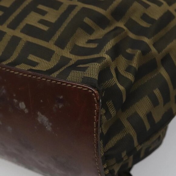 FENDI Zucca Canvas Tote Bag Brown Black Auth 112832 - Picture 5 of 16